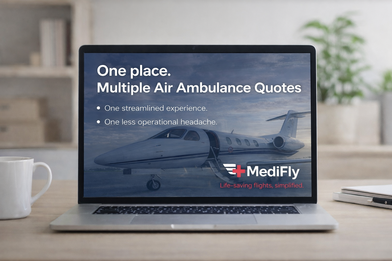 MediFly platform — one place, multiple air ambulance quotes